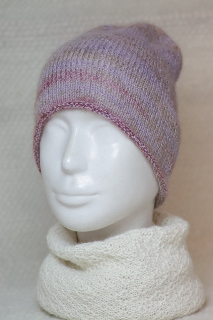 Handmade patterned alpaca blend Beanie (60% Alpaca)