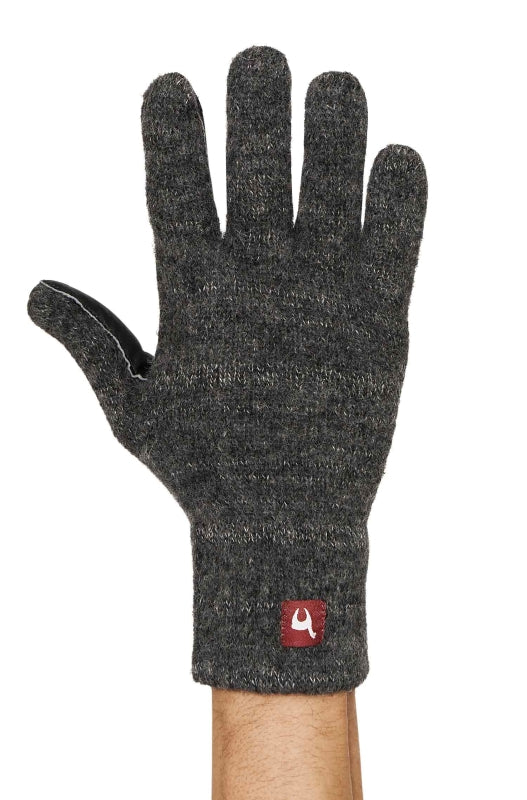 100% baby alpaca wool cloves with goatskin