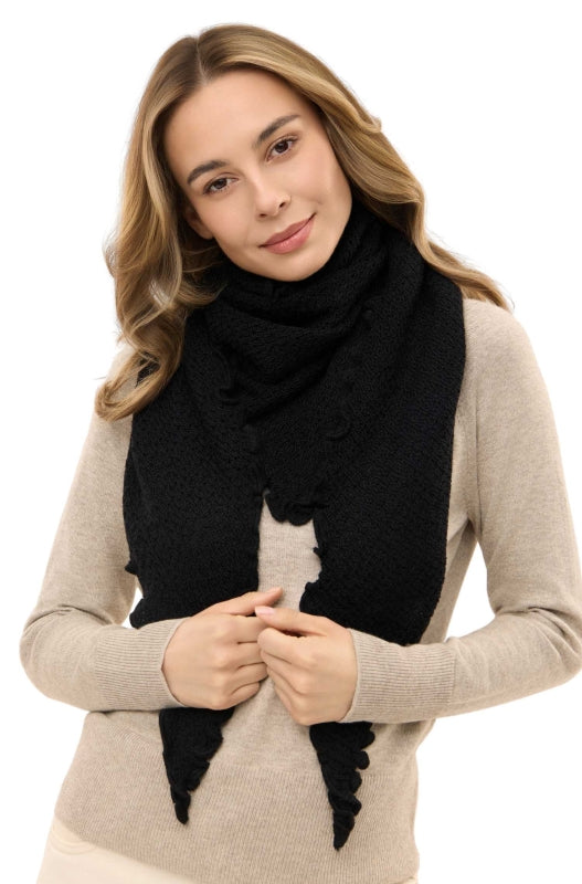 Baby alpaca triangle scarf