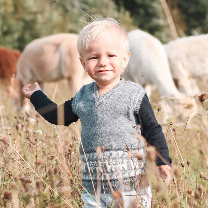 100% alpaca wool vest for children