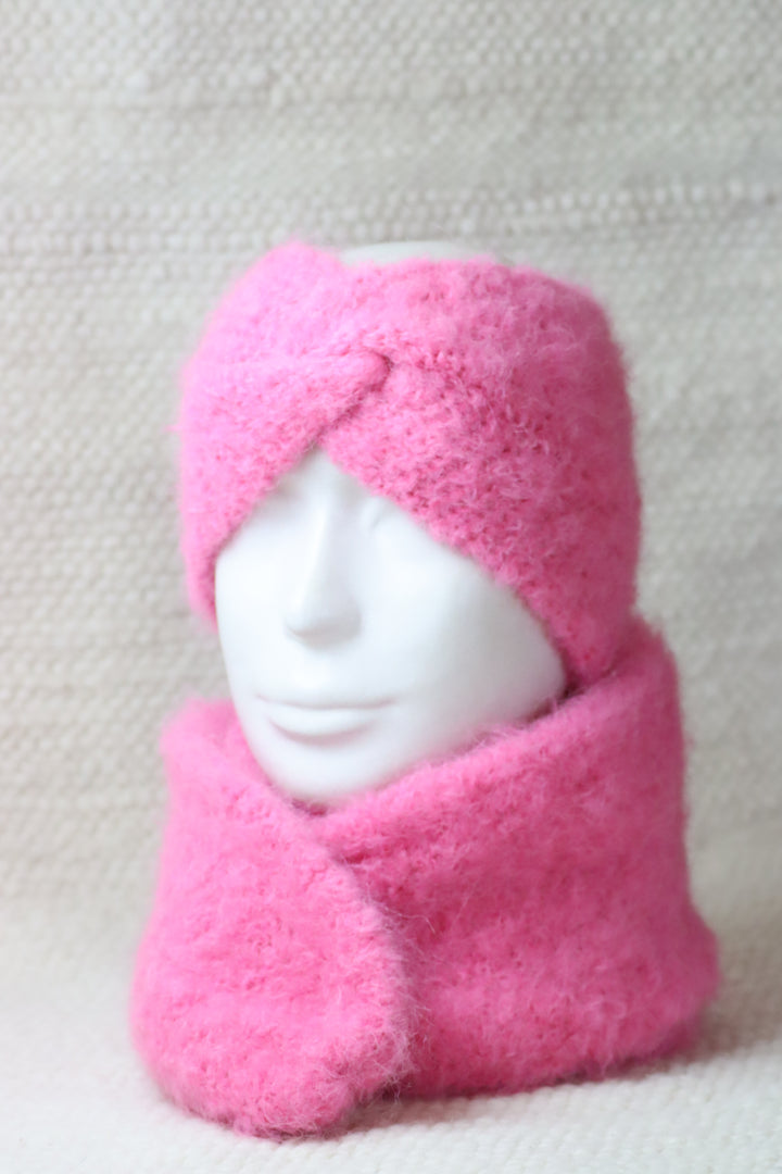 Soft Alpaca Wool Scarf - Puffy