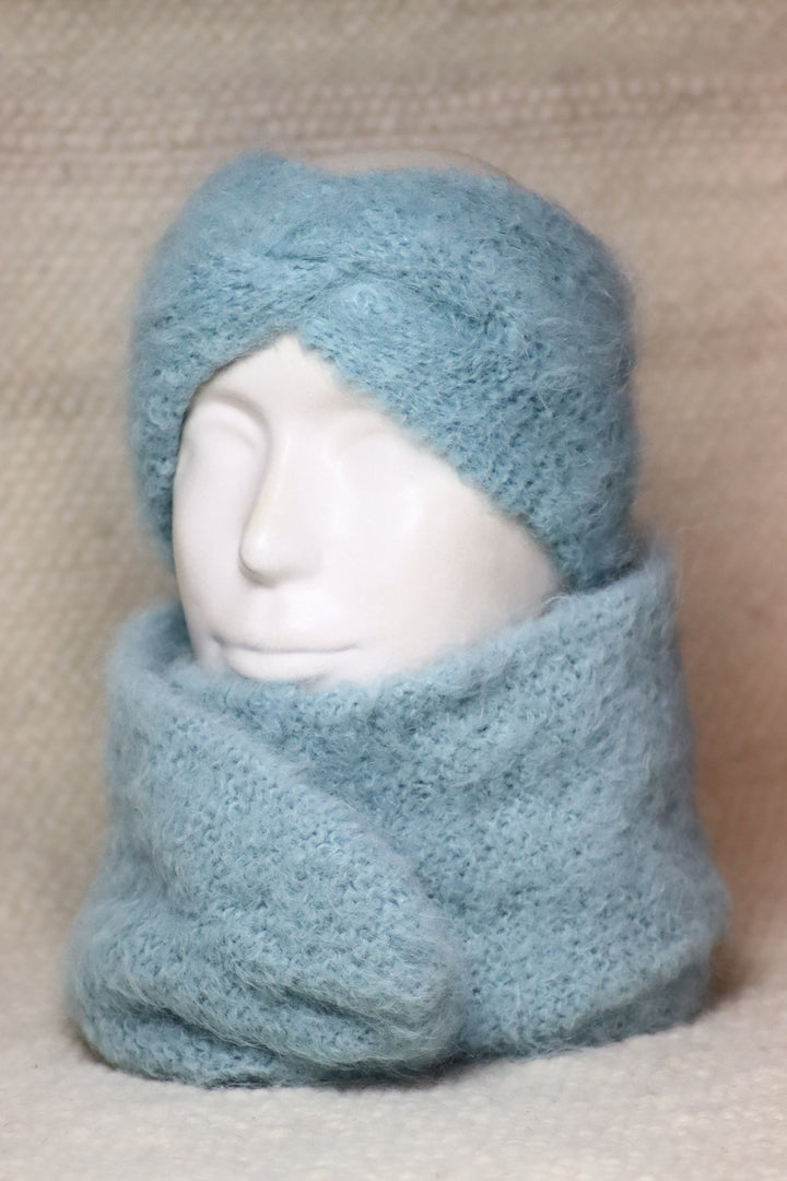 Soft Alpaca Wool Scarf - Puffy