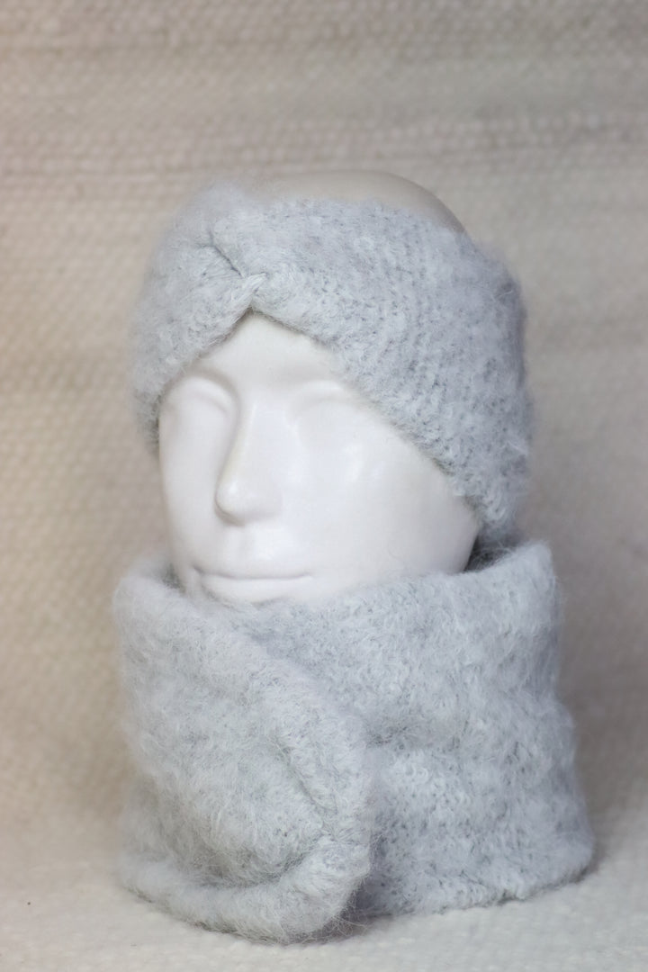 Soft Alpaca Wool Scarf - Puffy