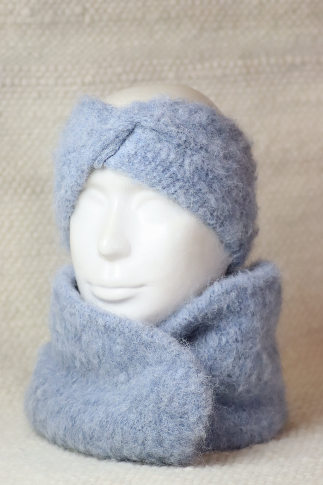 Soft Alpaca Wool Scarf - Puffy