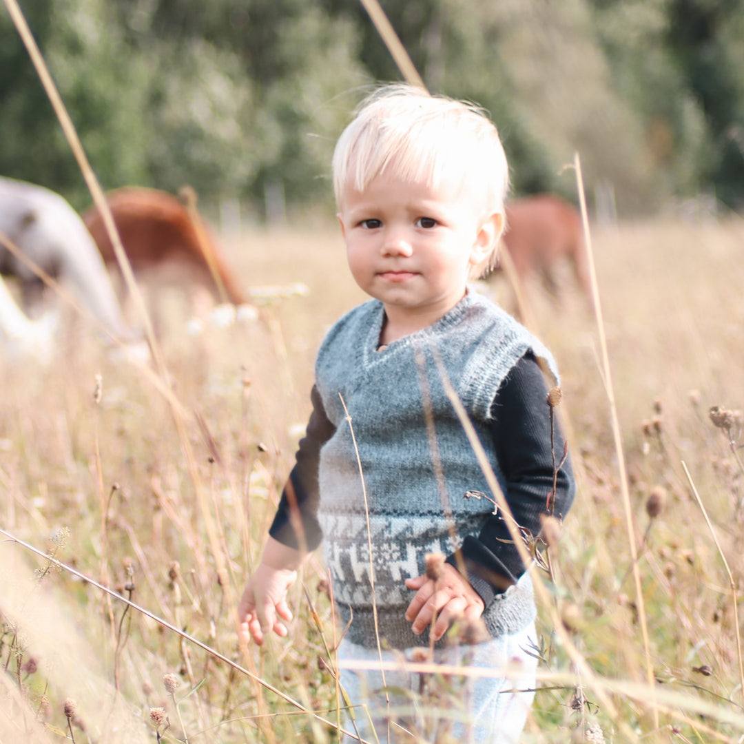 100% alpaca wool vest for children