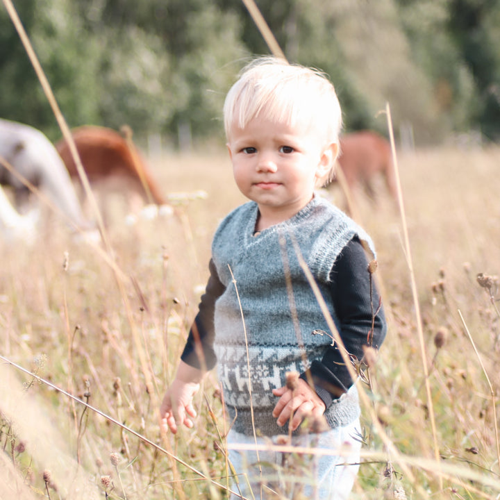 100% alpaca wool vest for children