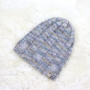 Housewife's knitted motley hat