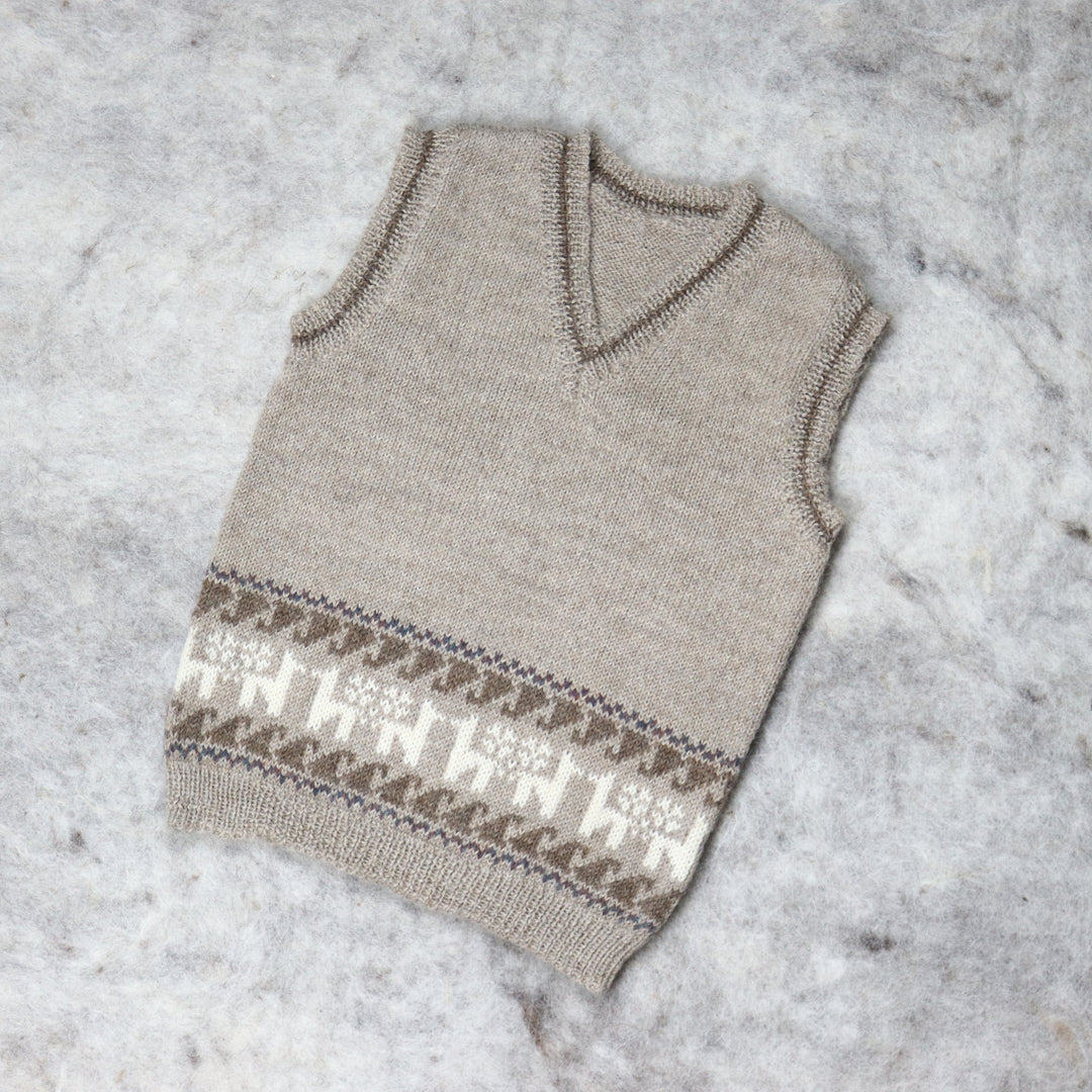 100% alpaca wool vest for children