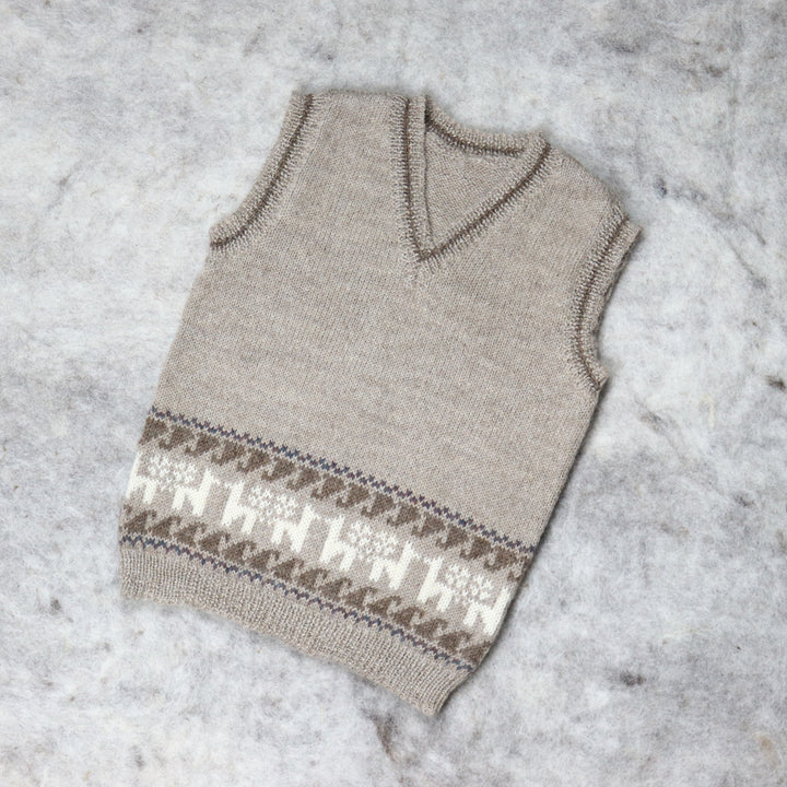 100% alpaca wool vest for children