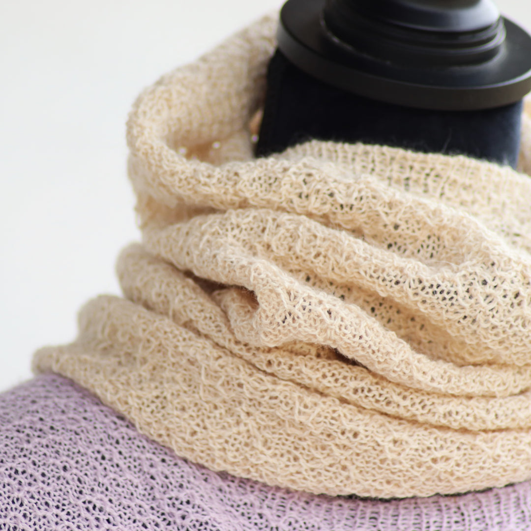 Beebialpakas vilnas plāns gredzenveida šalle