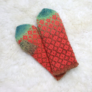 Patterned mittens for children (2-3 years)