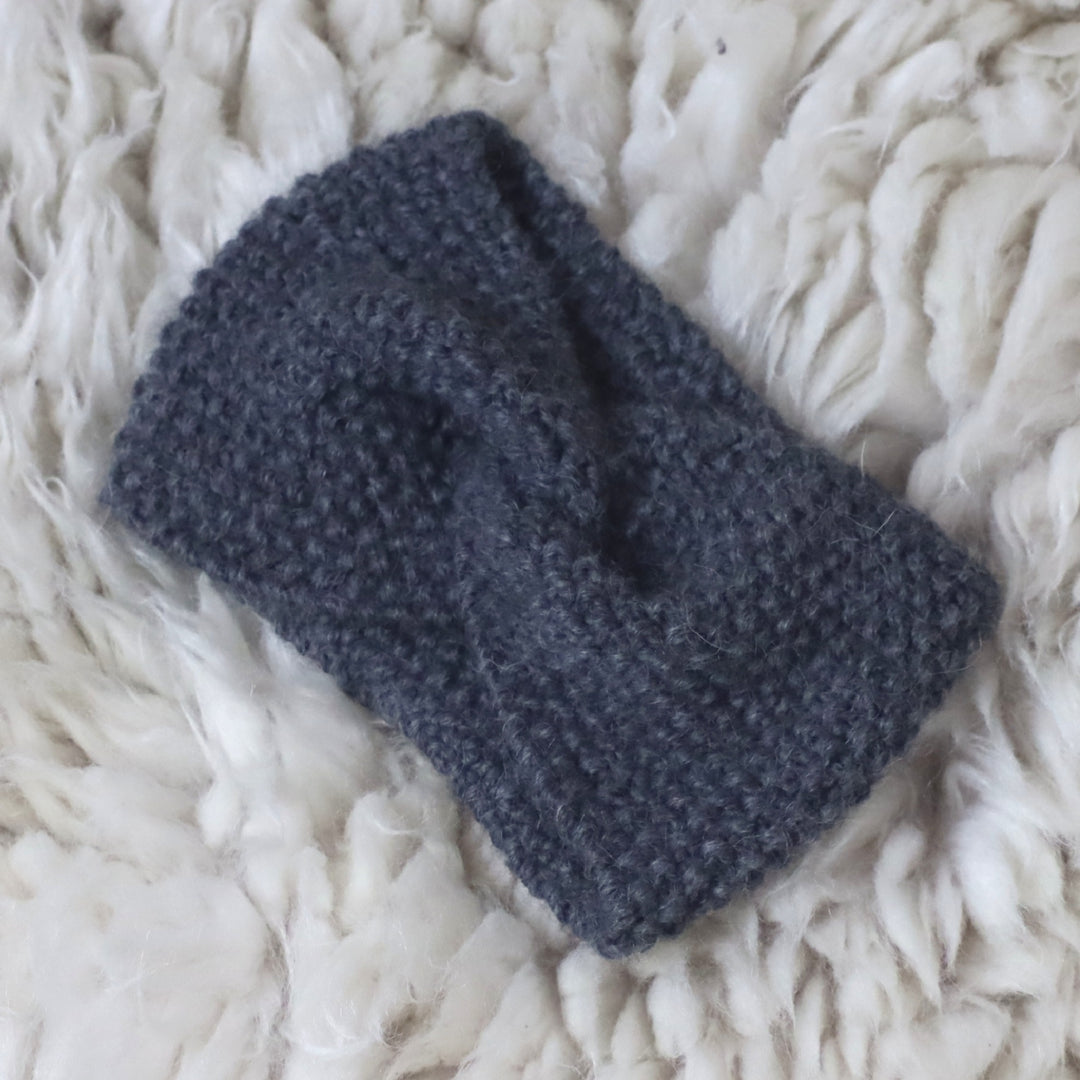 Pearl knit baby alpaca wool headband