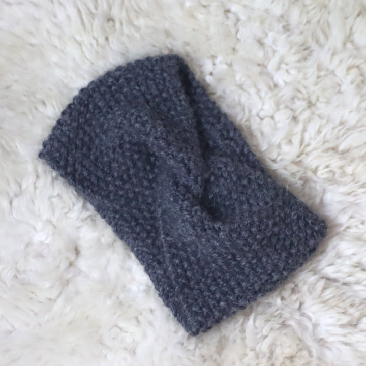 Pearl knit baby alpaca wool headband