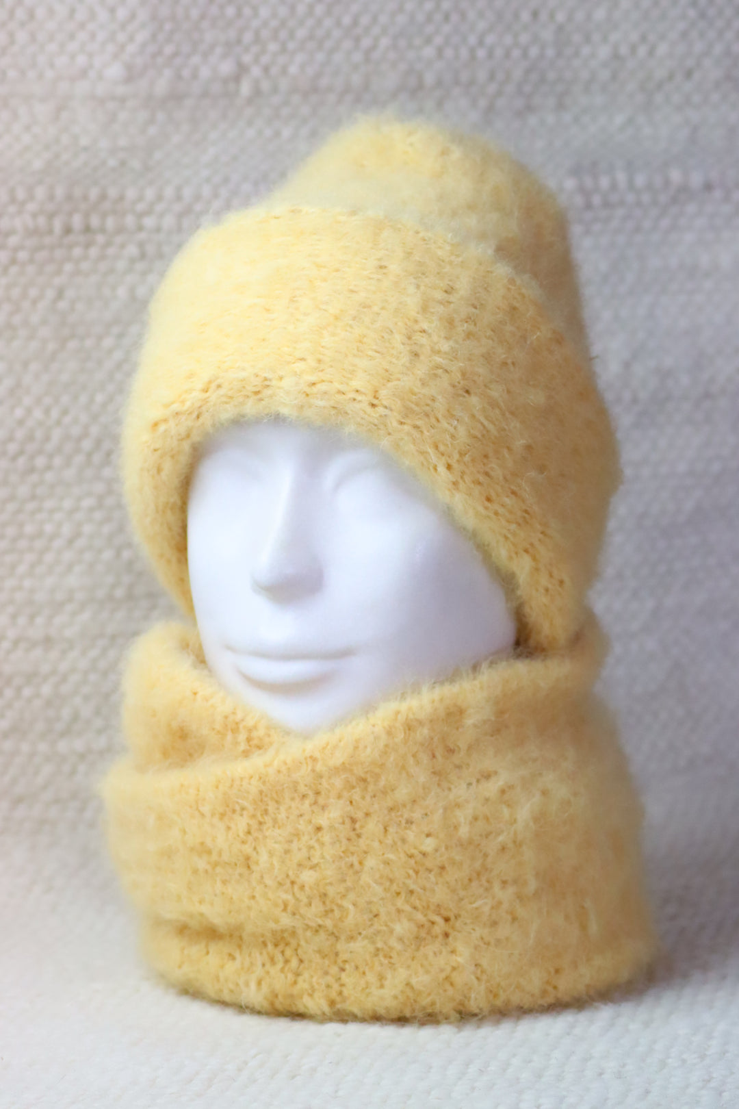 Rolled Brim Furry Hat - Puffy