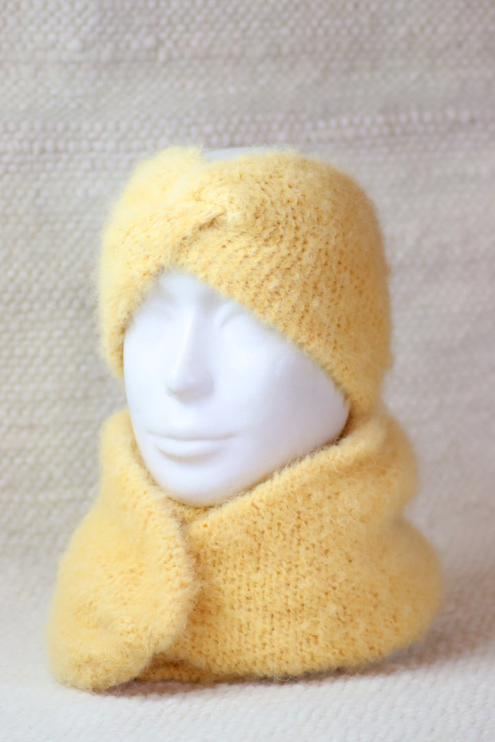 Soft Alpaca Wool Scarf - Puffy