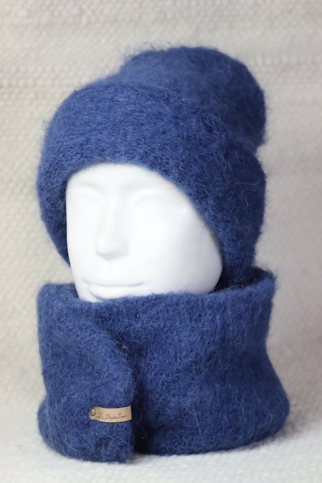 Soft Alpaca Wool Scarf - Puffy