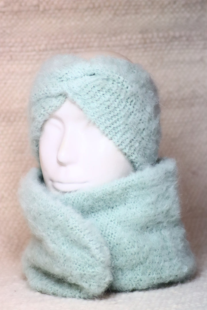 Soft Alpaca Wool Scarf - Puffy