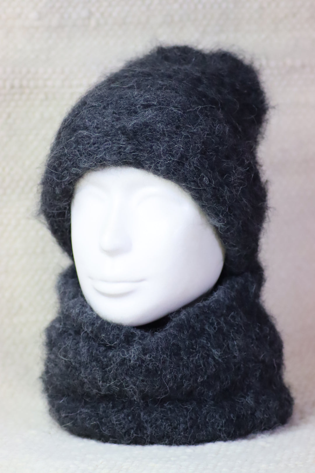 Rolled Brim Furry Hat - Puffy