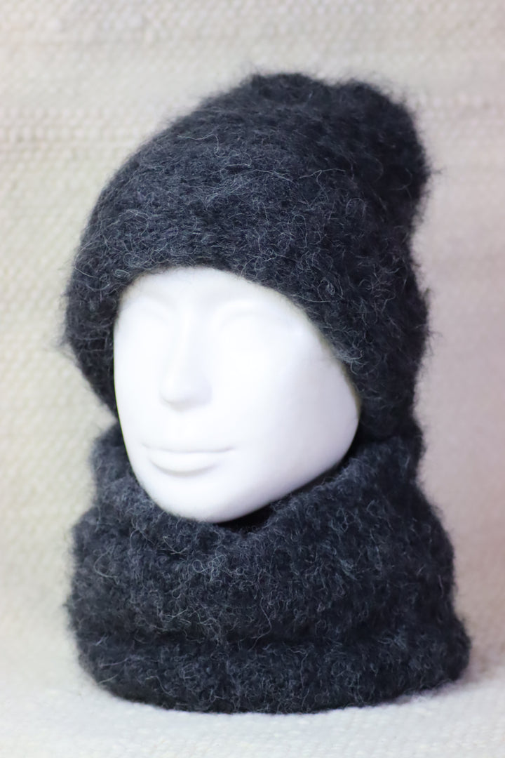 Rolled Brim Furry Hat - Puffy