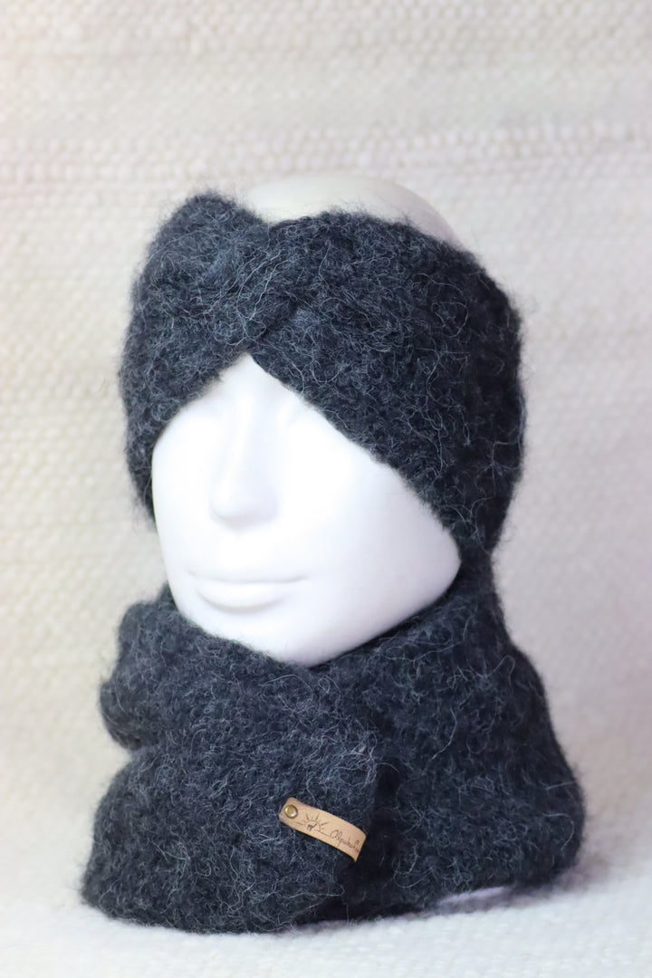 Soft Alpaca Wool Scarf - Puffy