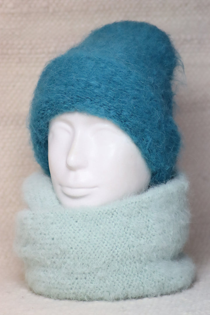 Rolled Brim Furry Hat - Puffy