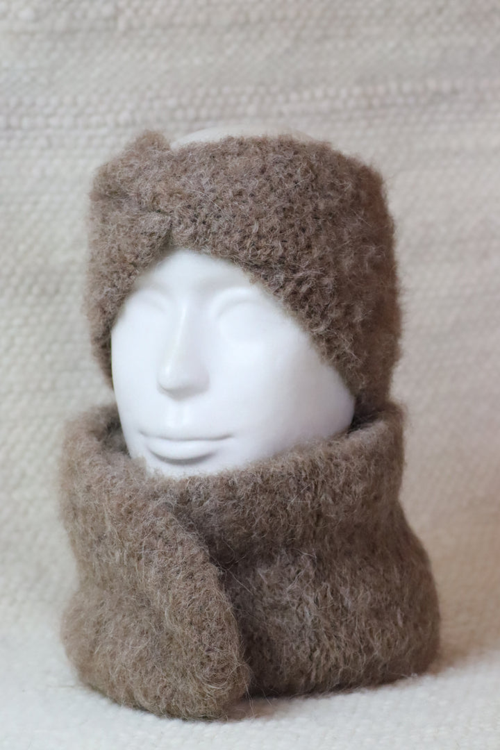 Soft Alpaca Wool Scarf - Puffy
