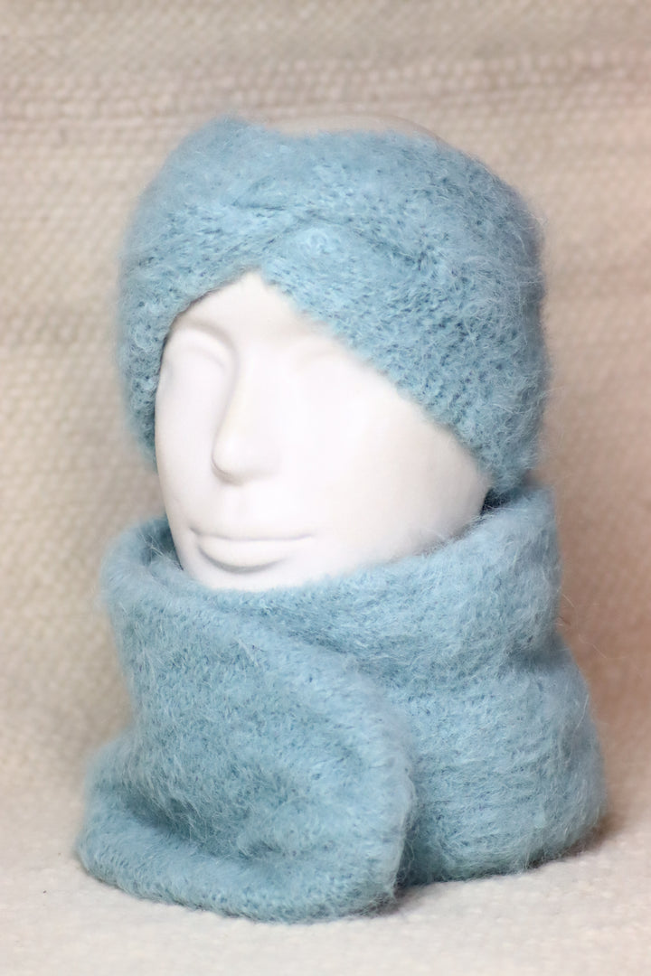 Soft Alpaca Wool Scarf - Puffy