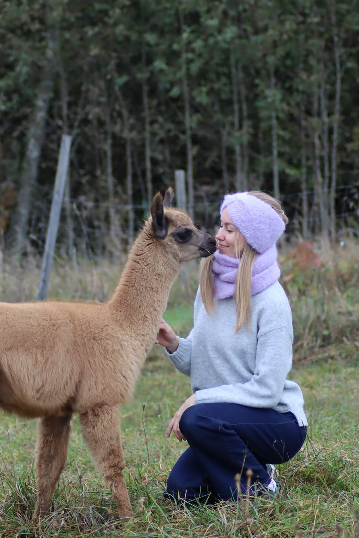 Soft headband with alpaca wool - Puffy