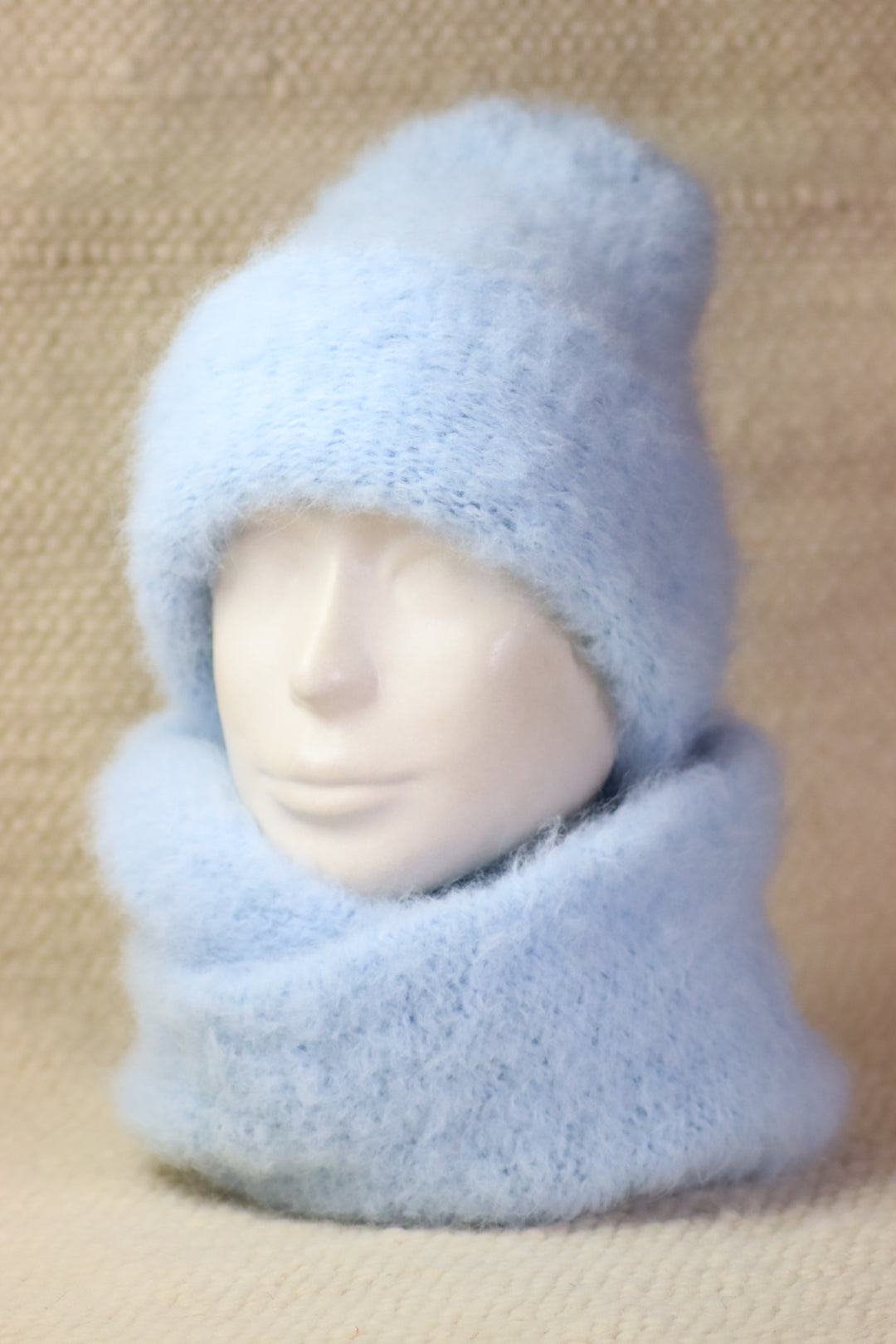 Rolled Brim Furry Hat - Puffy
