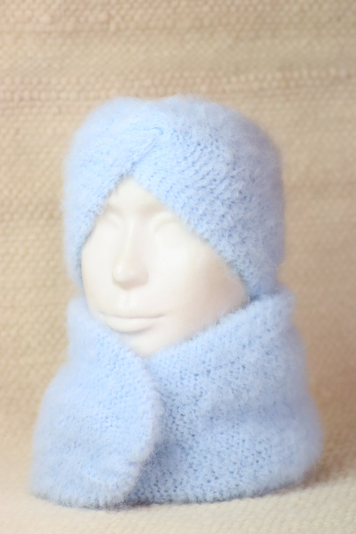 Soft Alpaca Wool Scarf - Puffy