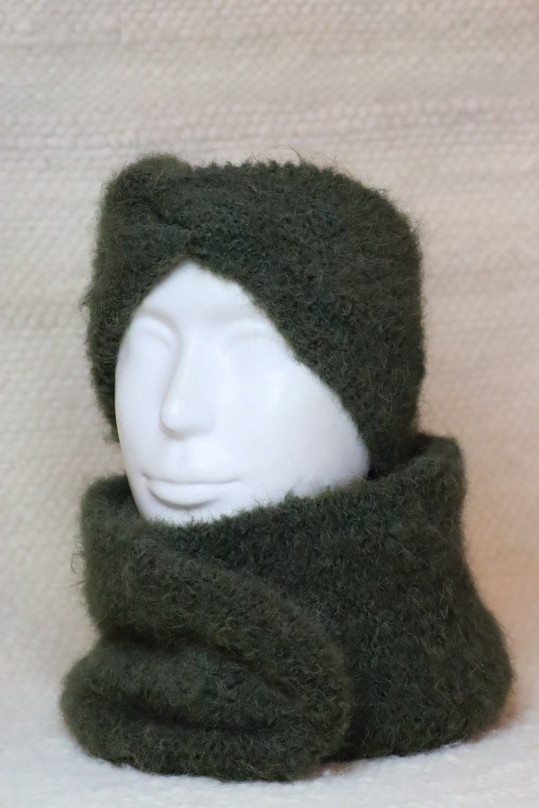 Soft Alpaca Wool Scarf - Puffy