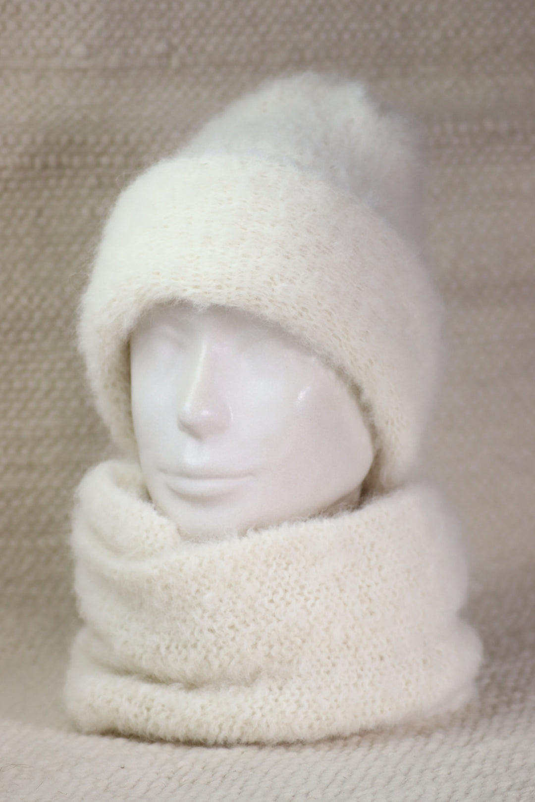 Rolled Brim Furry Hat - Puffy