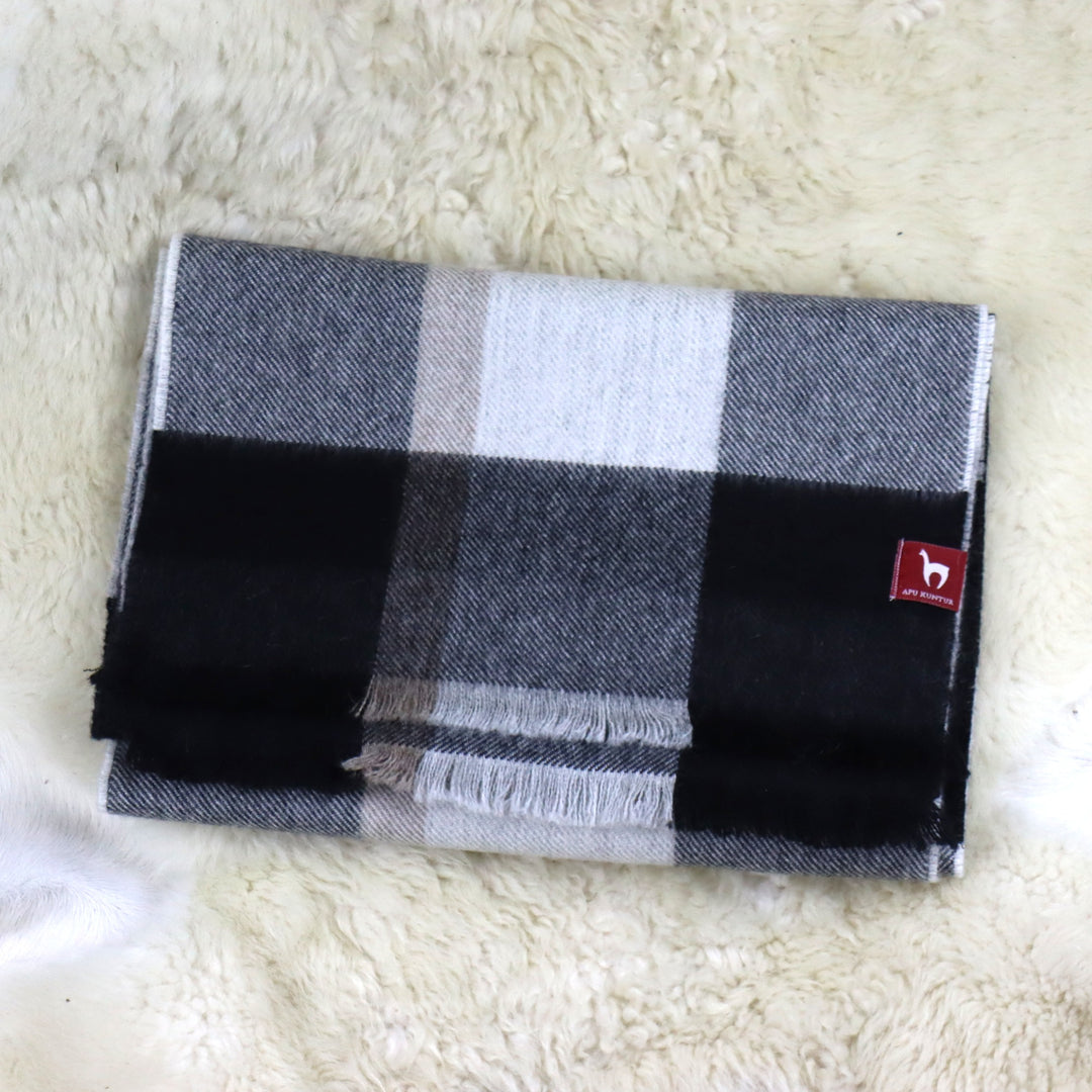 Ruuduline beebialpaka villane sall