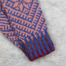 Load image into Gallery viewer, Erika&#39;s salmon-purple mittens
