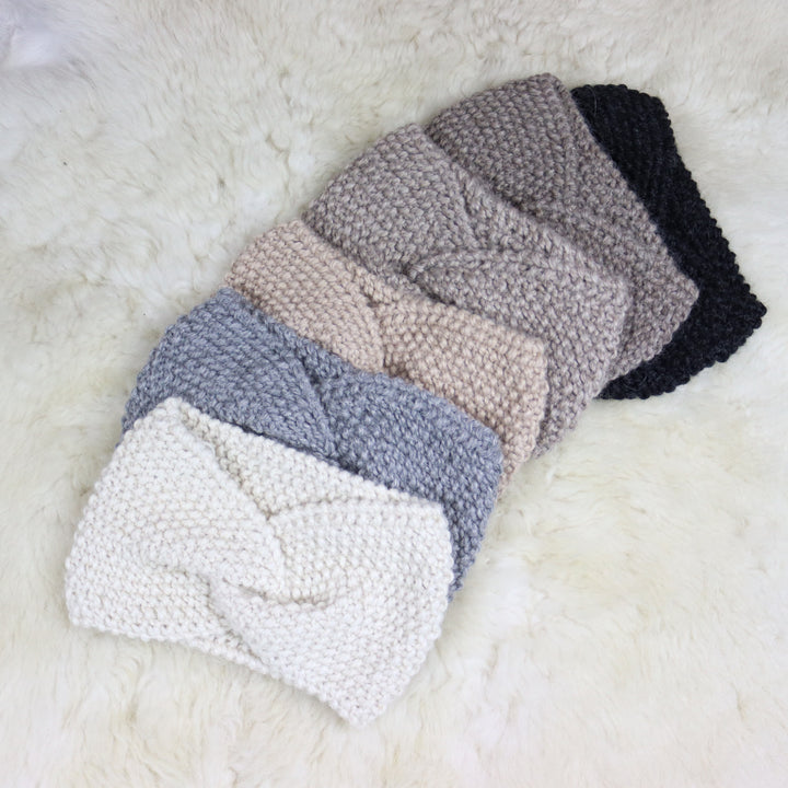 Pearl knit baby alpaca wool headband