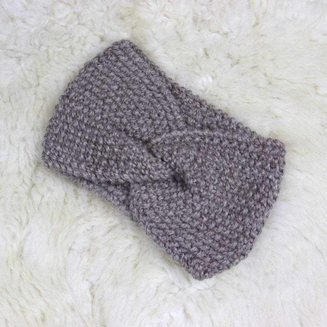 Pearl knit baby alpaca wool headband