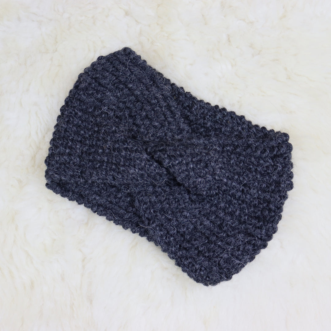 Pearl knit baby alpaca wool headband