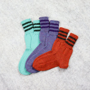 Socks with three stripes for children