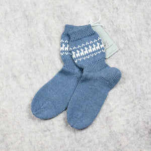 Socks with alpaca pattern for children