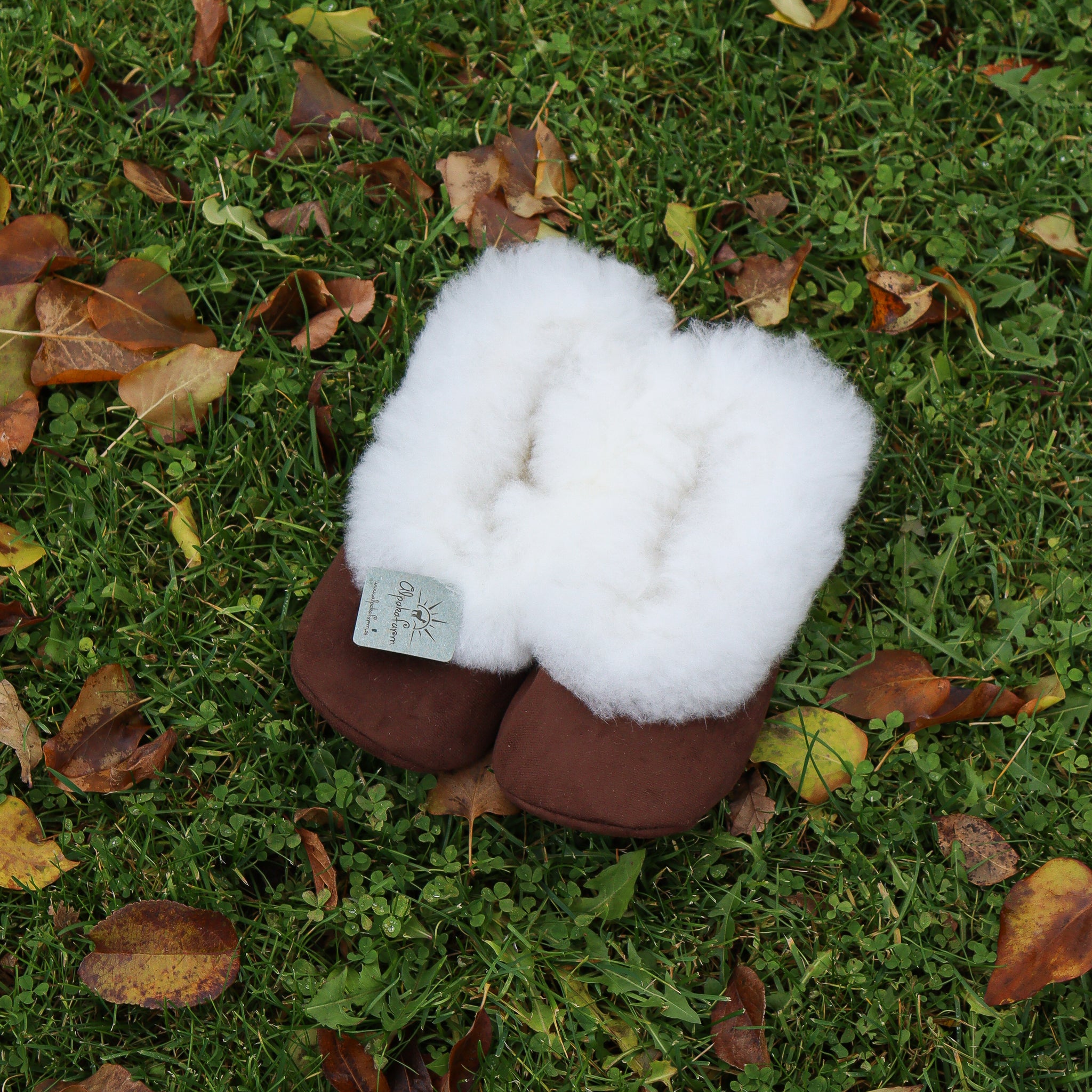 Alpaca fur slippers (size 36-46) from 100% sheep wool